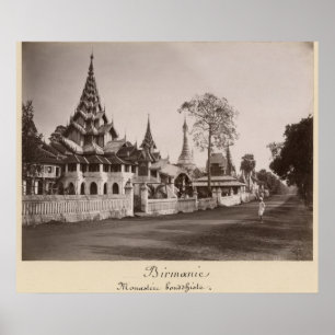 Kloster Wayzayanda und Pagoden in Moulmein Poster