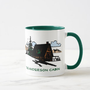 Klotz-Cabin See-Haus-Holz-kundenspezifische Tasse