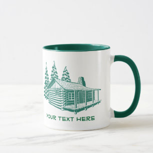 Klotz-Cabin See-Haus-Holz-kundenspezifische Tasse