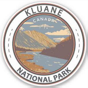 Kluane Nationalpark immer noch Brook Canada Travel Aufkleber