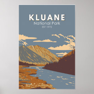 Kluane Nationalpark immer noch Brook Canada Travel Poster