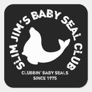 Klubbing Baby-Siegel Quadratischer Aufkleber