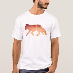 Klug als typografisches Aquarell Fox T-Shirt