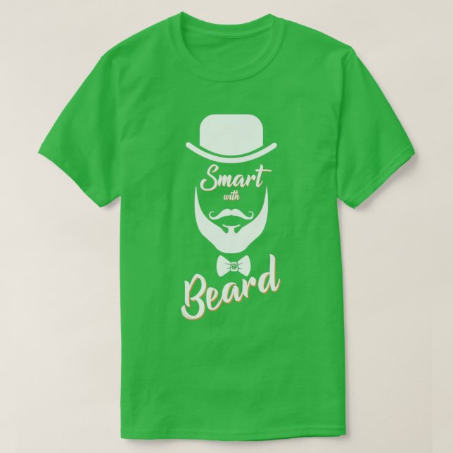 Klug mit Bart T-Shirt (Design vorne)