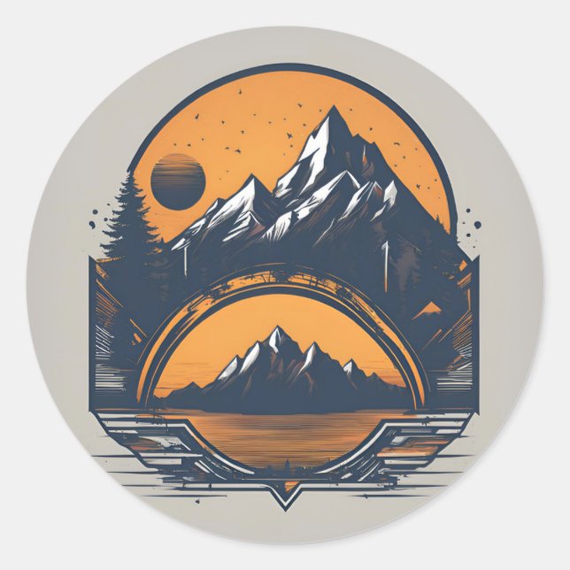 Klug reisen runder aufkleber (Vorderseite)