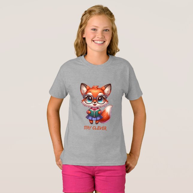 Klug und schlauer Fuchs T-Shirt (Vorne ganz)