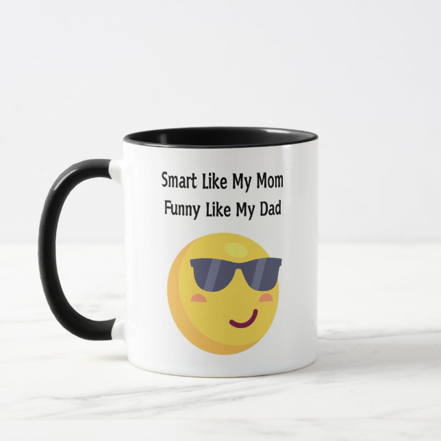 Klug wie Mama, lustig wie Papa Tasse (Links)