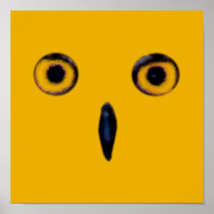 Kluge alte Eulen-Augen Poster