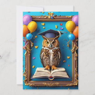 🦉 Kluge Eule Abschlussfeier für die Studentische  Einladung