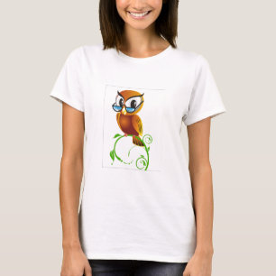 Kluge Eule mit Gläsern T-Shirt