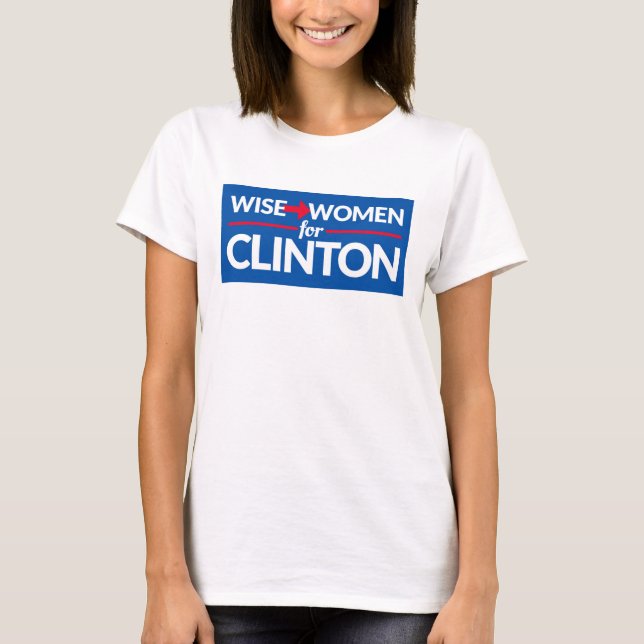 KLUGE FRAUEN FÜR breites Logot-stück CLINTONS T-Shirt (Vorderseite)