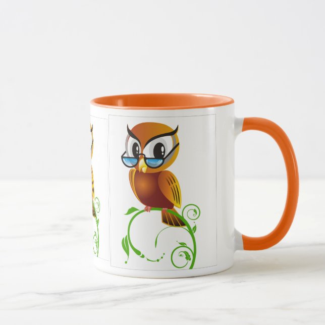 Kluge Gläser der Eule w Tasse (Rechts)