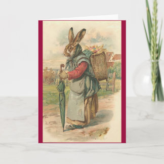 Kluge Kaninchen-Ostern-Karte Feiertagskarte