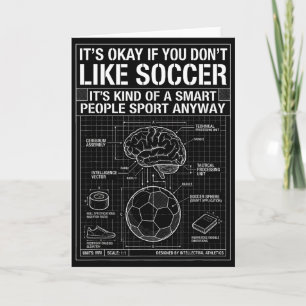 Kluge Leute Fußball Blueprint Lustig Intelligente Karte
