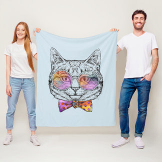 Kluge Miezekatze Kat Fleecedecke