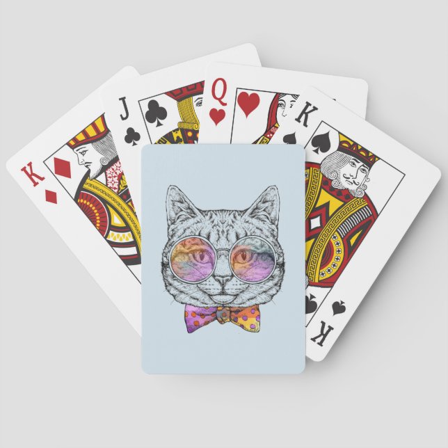 Kluge Miezekatze Kat Spielkarten (Rückseite)