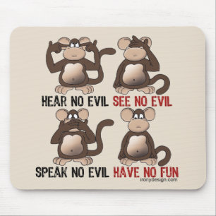 Kluger Affe-Humor Mousepad