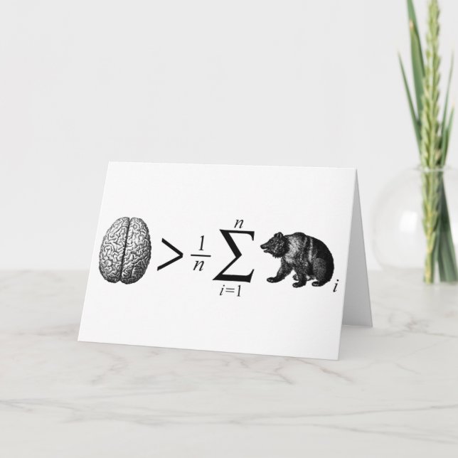 Klüger als der durchschnittliche Bär Feiertagskarte (Vorderseite)