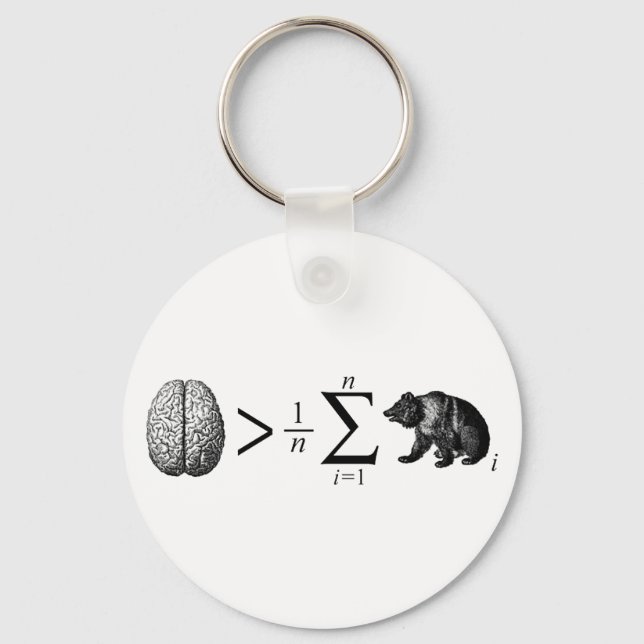 Klüger als der durchschnittliche Bär Schlüsselanhänger (Vorderseite)