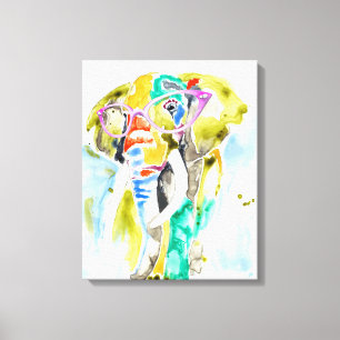 Kluger Elefant Leinwanddruck