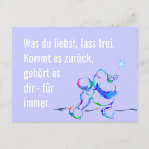 Kluger Pudel Postkarte