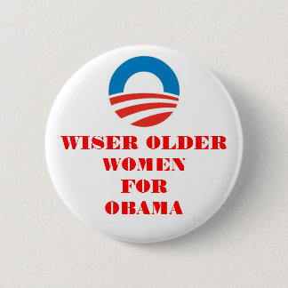 KLÜGERE ÄLTERE FRAUEN FÜR OBAMA-KNOPF BUTTON