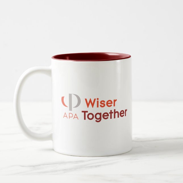 Klügere gemeinsam APA-Tasse Zweifarbige Tasse (Links)
