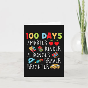 Klügere Kinder kräftiger heller 100 Tage Schoo Karte