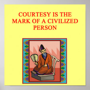 kluges chinesisches Sprichwort Poster