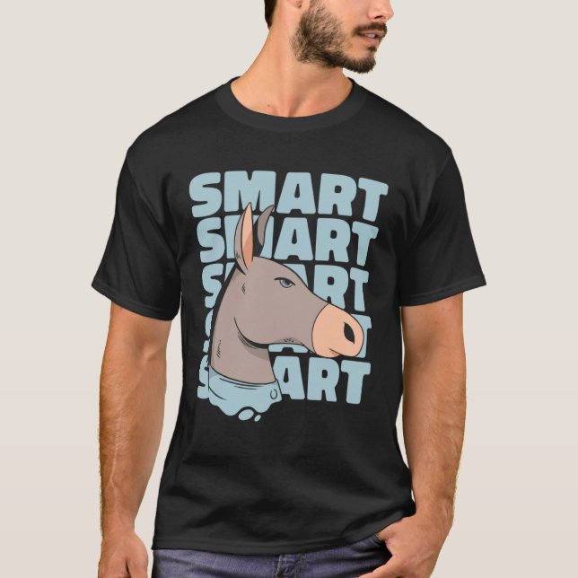 Kluges Esel Esel Mini-Pferd T-Shirt (Vorderseite)