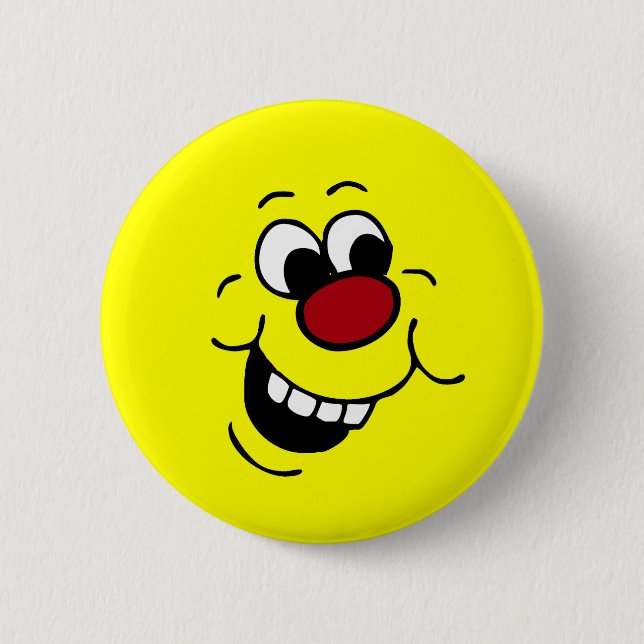 Kluges Gesicht Grumpey Button (Vorderseite)