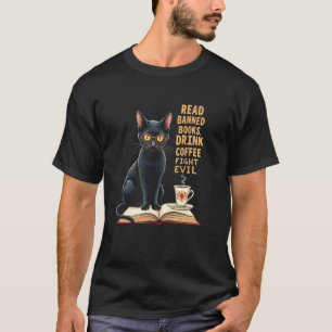 Kluges Lesen Verbotene Katze T-Shirt