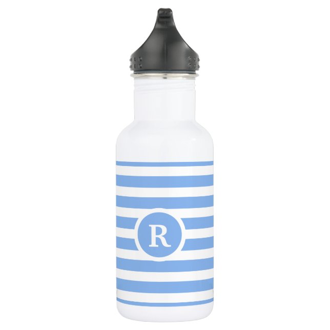 Kluges Monogramm gestreift Edelstahlflasche (Rechts)
