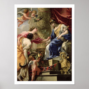 Klugheit führt Frieden und Überfluss, c.1645 (Öl Poster
