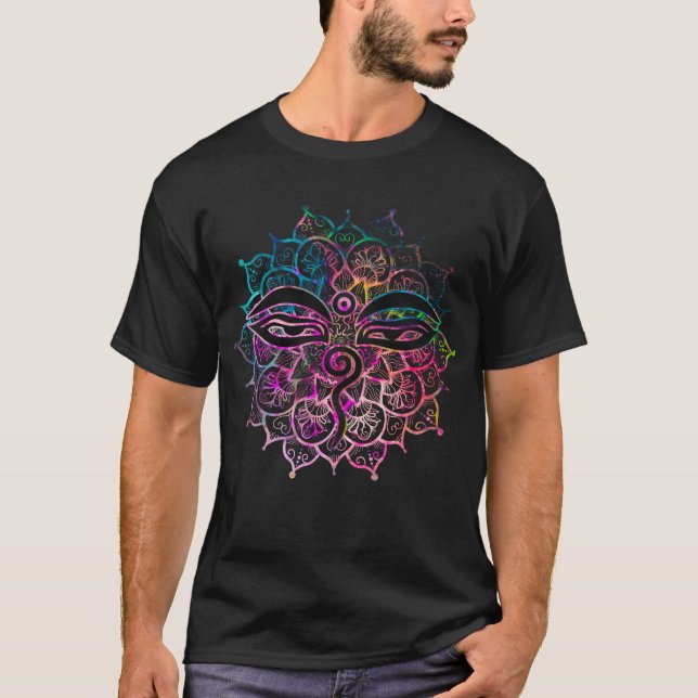 Klugheits-Augen von Buddha T-Shirt (Vorderseite)