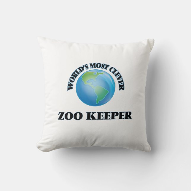 Klügste Zoowärter der Welt der Kissen (Vorderseite)