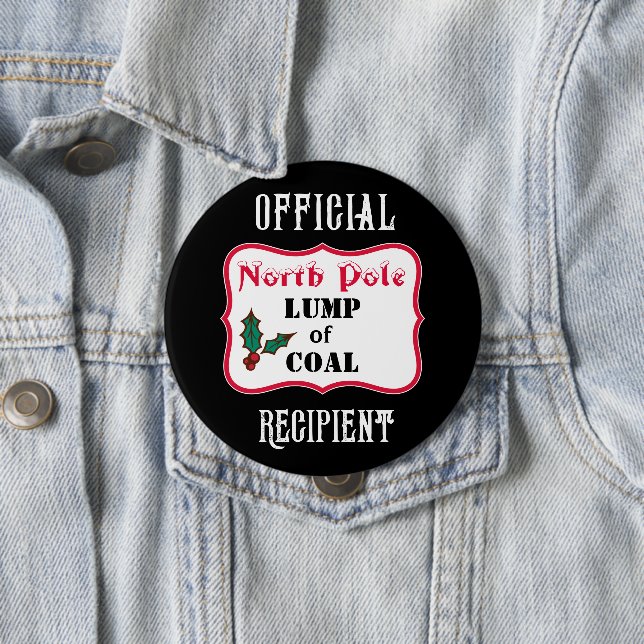 Klumpen Kohle Weihnachts-Button Button (Beispiel)