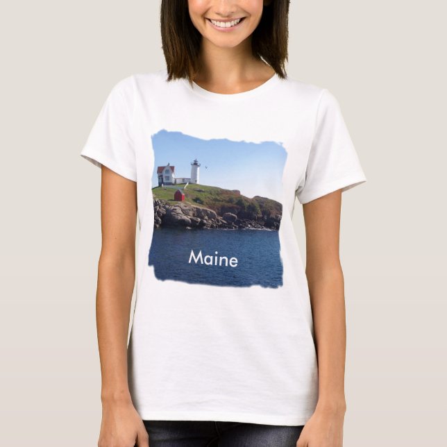 Klumpen Leuchtturm-Maine T-Shirt (Vorderseite)