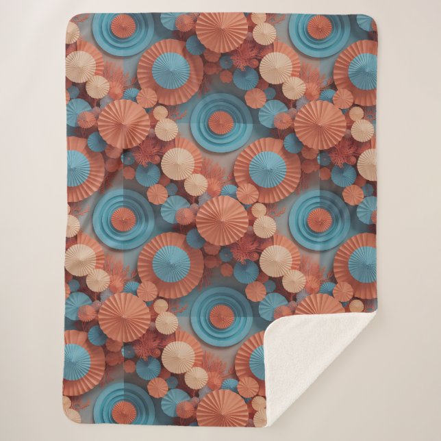 Klungkung Coral Geometry Sherpadecke (Vorderseite)