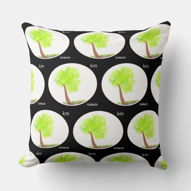 km tree painting pillow kissen (Vorderseite)