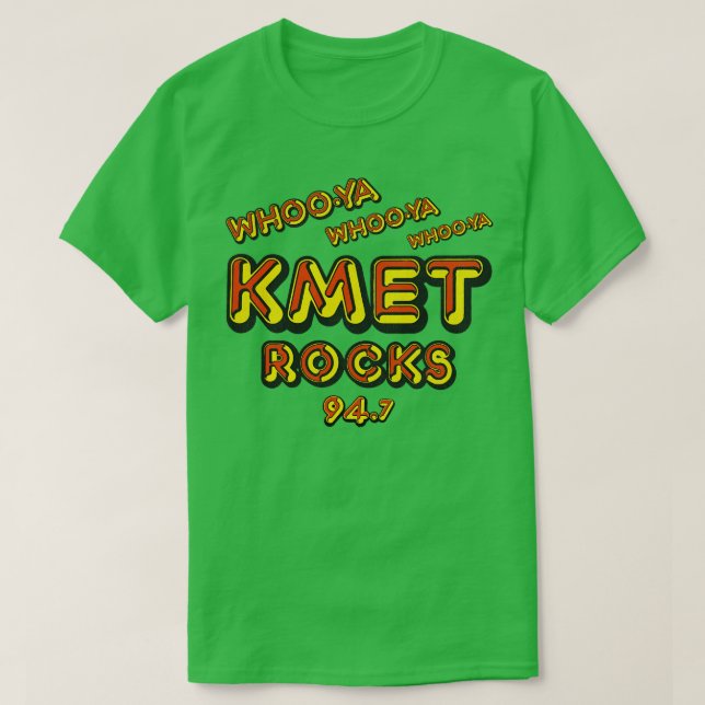 KMET Rocks Retro Defunktionierte Radio Station Los T-Shirt (Design vorne)