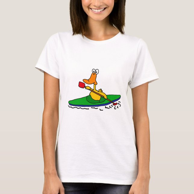 KN, lustige Kayaking Ente T-Shirt (Vorderseite)