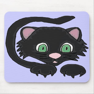 KN, lustige schwarze Katze Mousepad