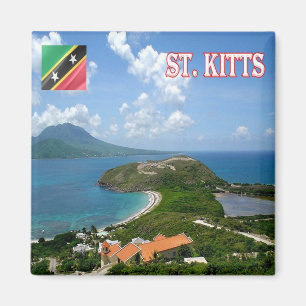 KN - Saint Kitts und Nevis - Saint Kitts View Magnet