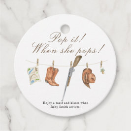 Knabber es, wenn sie platzt! - Hunter Baby-Party Geschenkanhänger