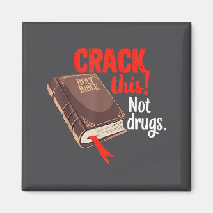 Knack das hier, keine Drogen Heilige Bibel Christl Magnet