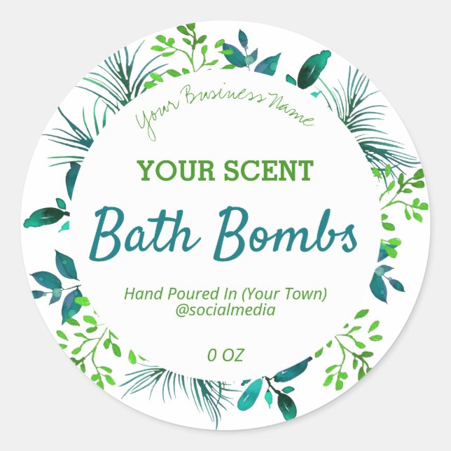 Knackige botanische Produktetiketten Runder Aufkleber (Vorderseite)