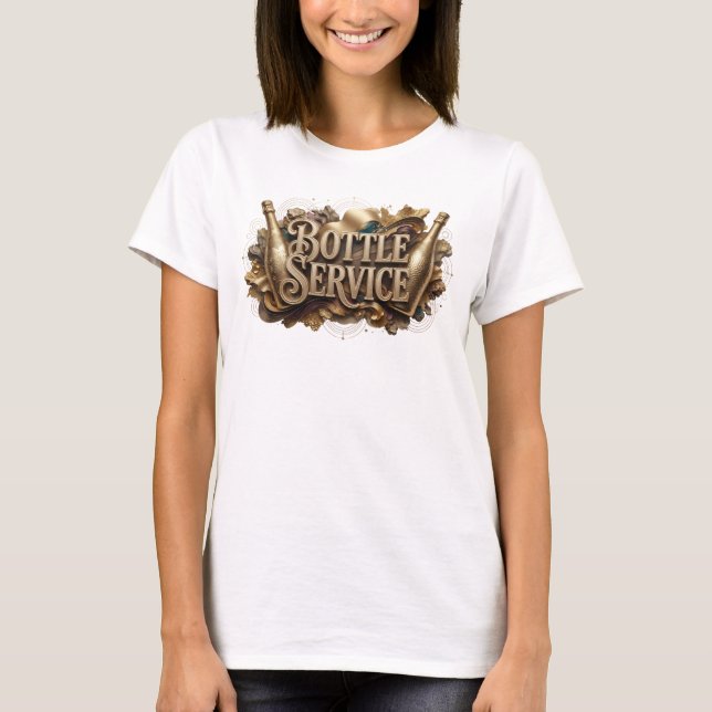Knackige Orange Flaschenservice Statement T-Shirt (Vorderseite)