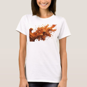 Knackige rote GOLDENE STERNE Textdesign T-Shirt