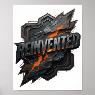 Knackiges Grau NEU ERFUNDEN Textdesign Poster